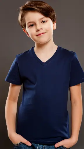 Camiseta Cuello V Algodón Niño PROMO