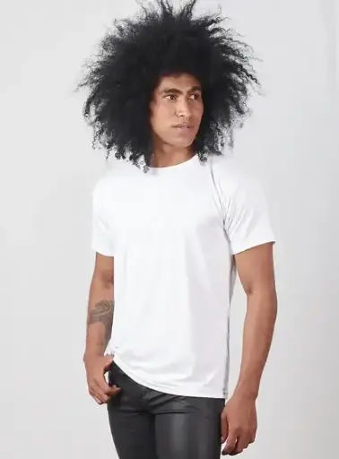 Camiseta Cuello Redondo Poliéster Piel de Durazno Hombre