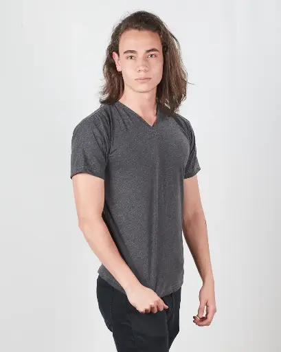 Camiseta Cuello V Algodón Premium Hombre