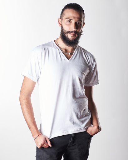 Camiseta Cuello V Algodón Hombre PROMO