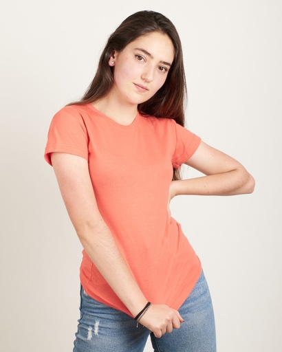 Camiseta Cuello Sencillo Polialgodón Mujer PROMO 