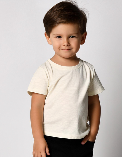 Camiseta Cuello Redondo Poliéster Piel de Durazno Niño PROMO