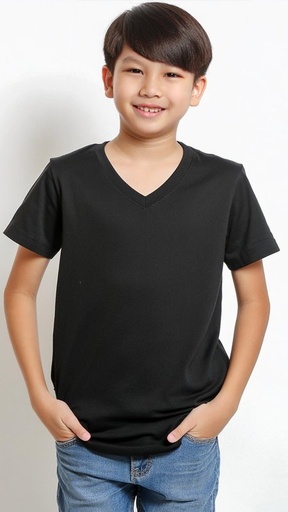 Camiseta Cuello V Polialgodon Niño PROMO